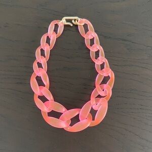 Pink chunky chain necklace